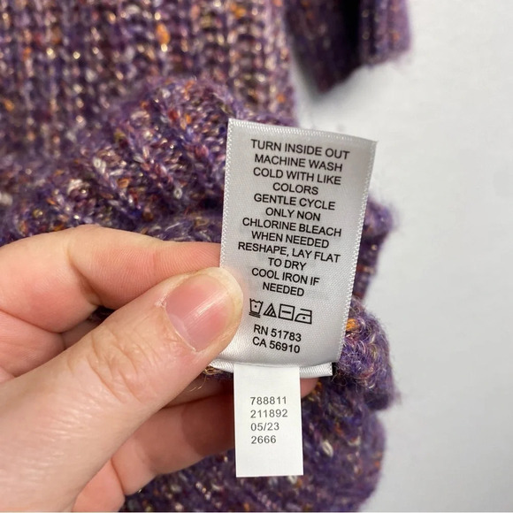 Maurices Knit Sweater XXL Purple Metallic Sparkle Thread - Picture 5 of 8
